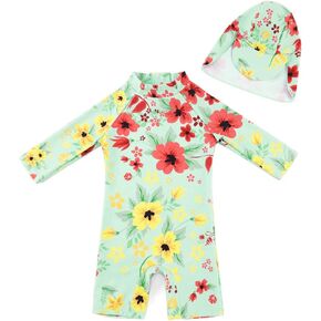 upandfast Baby/Toddler Swimsuit UPF 50+ Sun Protection One Piece Zipper Bathing Suit with Sun Hat Infant Beach Swimwear in Saudi Arabia