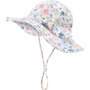 Urban Virgin Baby Girl Sun Hats Summer Baby Hats UPF 50+Toddler Sun Hat Infant with Wide Brim Bucket Hat