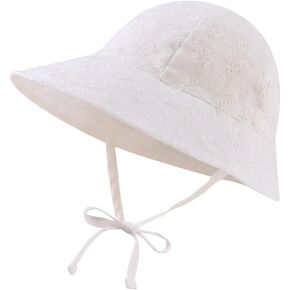 Baby Girl Sun Hats Cotton Toddler Summer Cap Girls Wide Brim Bucket Hat Infant Flower Hats Beach Sun Protection in Saudi Arabia