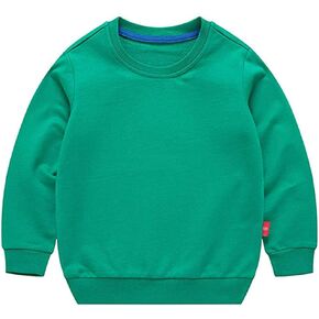 HAXICO للجنسين الاطفال الصلبة القطن رقيقة البلوز البلوز تي شيرت طفل رضيع Crewneck كم طويل بلايز بلايز بلوزة in Kuwait