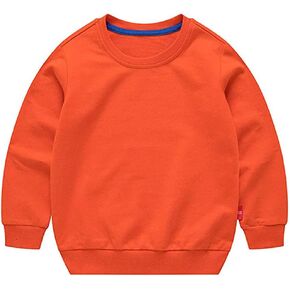 HAXICO للجنسين الاطفال الصلبة القطن رقيقة البلوز البلوز تي شيرت طفل رضيع Crewneck كم طويل بلايز بلايز بلوزة in Kuwait