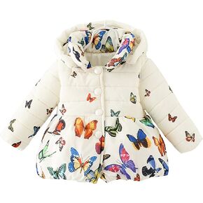 معطف سترة MINKIDFASHION للفتيات الصغيرات للشتاء والخريف الدافئ على شكل فراشة للأطفال الصغار in Kuwait