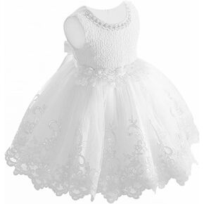 LZH Baby Girls Dress Formal Gowns Pageant Birthday Lace Wedding Dress Toddler