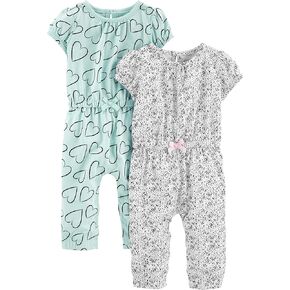 Simple Joys by Carter's Baby Girls' Fashion Jumpsuits, Pack of 2 in Saudi Arabia
