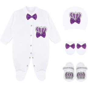 Lilax Baby Girl Newborn Jewels Layette 4 Piece Gift Set
