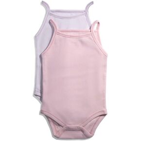 Feathers Tank Top Bodysuits for Baby Girl (2 Pack) Super Soft One-Piece Toddler Bodysuit in Saudi Arabia
