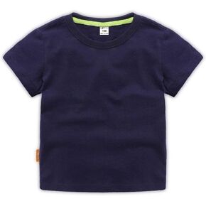 تي شيرت AdaliaFaye للأطفال برقبة دائرية من القطن الصلب للأولاد والبنات بأكمام قصيرة ومريح للأطفال الصغار، تي شيرت داخلي ناعم in Kuwait