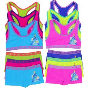 مجموعة ToBeInStyle للفتيات مكونة من 6 قطع من قمصان حمالة الصدر للتدريب على طراز Racerback أو Cami وأجزاء سفلية متطابقة من الأولاد in Kuwait