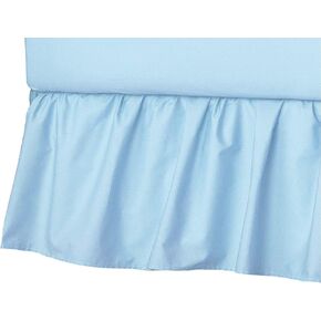 American Baby Company Ultra Soft Microfiber Ruffled Porta/Mini-Crib Skirt, Blue, for Boys and Girls