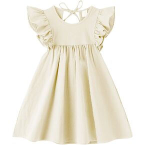Girls Summer Dress Toddler Ruffle Sleeve Dresses in Saudi Arabia