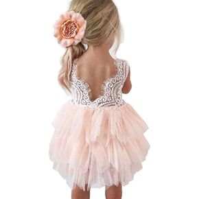 Topmaker Backless A-line Lace Back Flower Girl Dress in Saudi Arabia