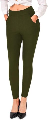 Ginasy Dress Pants for Women Business Casual Stretch Pull On Work Office Dressy Leggings Skinny Trousers with Pockets in Saudi Arabia