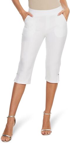 Ginasy Capri Pants for Women Casual Summer Dressy Pull On Stretch High Waisted Crop Work Leggings with Pockets in Saudi Arabia
