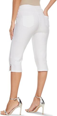 Ginasy Capri Pants for Women Casual Summer Dressy Pull On Stretch High Waisted Crop Work Leggings with Pockets in Saudi Arabia