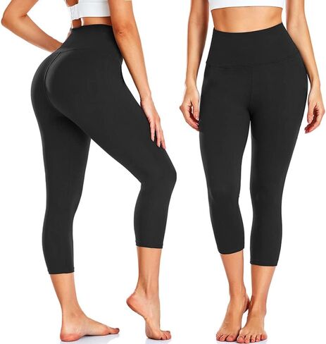 FULLSOFT 3 Pack Leggings for Women High Waisted Soft Tummy Control Yoga Pants for Workout Athletic Running Reg & Plus Size in Saudi Arabia