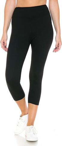 Leggings Depot High Waisted Leggings for Women Buttery Smooth & Soft Women's Solid Yoga - Reg, Plus, 1X3X, 3X5X in Saudi Arabia