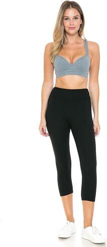 Leggings Depot High Waisted Leggings for Women Buttery Smooth & Soft Women's Solid Yoga - Reg, Plus, 1X3X, 3X5X in Saudi Arabia