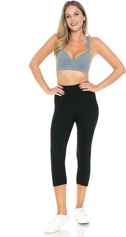 Leggings Depot High Waisted Leggings for Women Buttery Smooth & Soft Women's Solid Yoga - Reg, Plus, 1X3X, 3X5X in Saudi Arabia