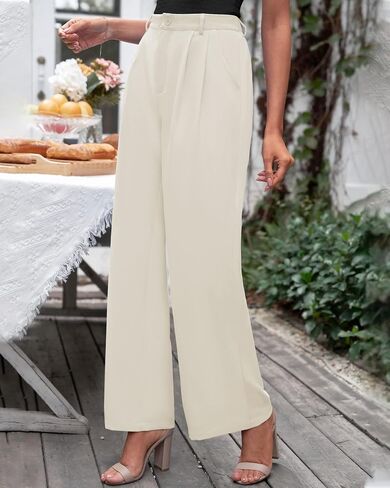 GRAPENT Wide Leg Pants for Women Work Business Casual High Waisted Dressy Pants Flowy Trousers Office in Saudi Arabia