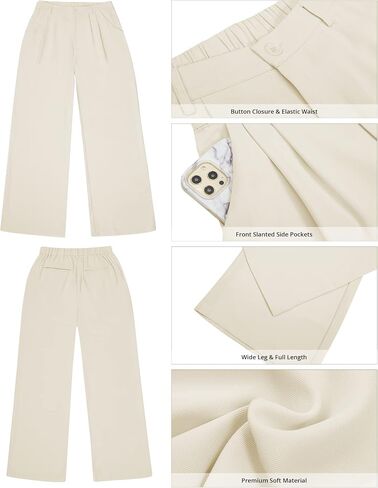 GRAPENT Wide Leg Pants for Women Work Business Casual High Waisted Dressy Pants Flowy Trousers Office in Saudi Arabia