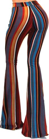 Vivicastle Women's USA Boho Comfy Stretchy Bell Bottom Flare Pants in Kuwait