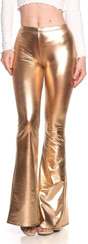 Women's J2 Love Faux Leather Bell Botom Flare Pants in Saudi Arabia