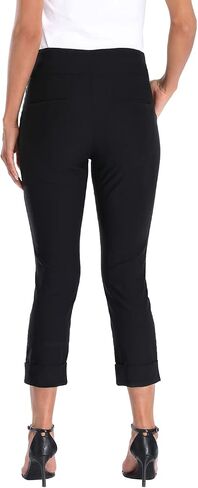 HDE Pull On Capri Pants for Women with Pockets Elastic Waist Cropped Pants in Saudi Arabia