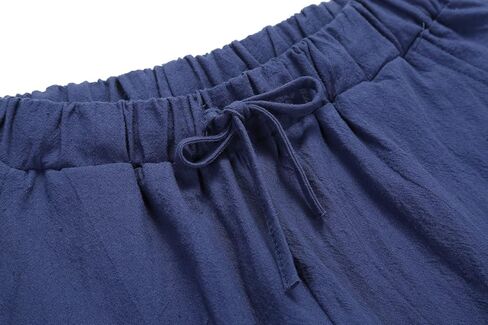 CHARTOU Women's Summer Drawstring Waist Wide Leg Loose Cotton Linen Palazzo Pants in Saudi Arabia