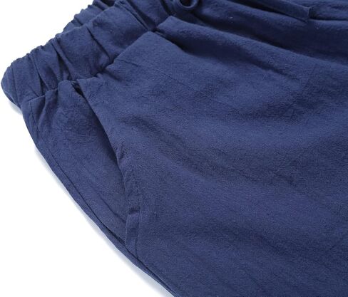 CHARTOU Women's Summer Drawstring Waist Wide Leg Loose Cotton Linen Palazzo Pants in Saudi Arabia