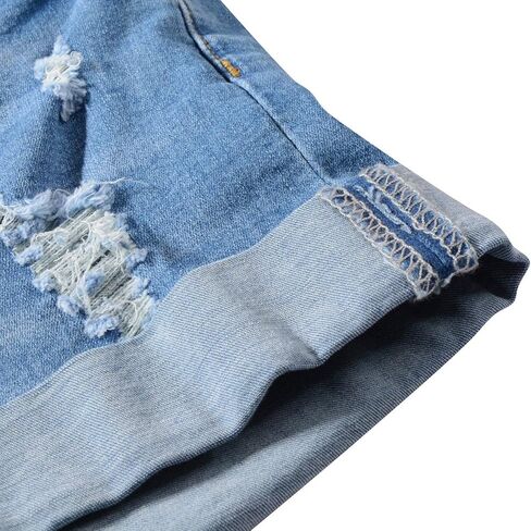 vanberfia Women's Stretchy Denim Jean Shorts with Pockets… in Saudi Arabia
