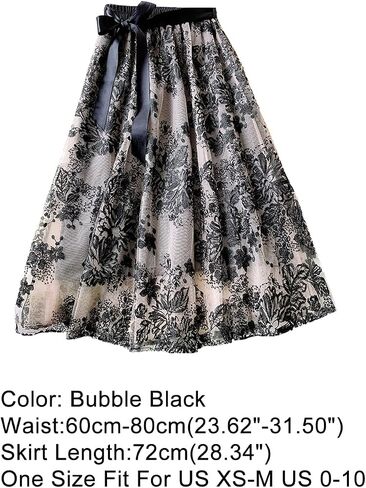 Femiserah Women's Long Rainbow A Line Tulle Tutu Skirts Tiered Skirt Petticoat in Saudi Arabia