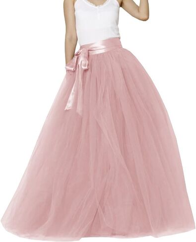 EllieHouse Womens Long Tutu Party Evening Tulle Skirt PC05 in Saudi Arabia
