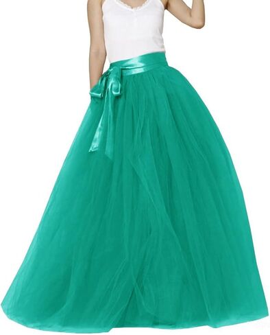 EllieHouse Womens Long Tutu Party Evening Tulle Skirt PC05 in Saudi Arabia