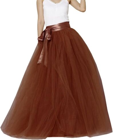 EllieHouse Womens Long Tutu Party Evening Tulle Skirt PC05 in Saudi Arabia