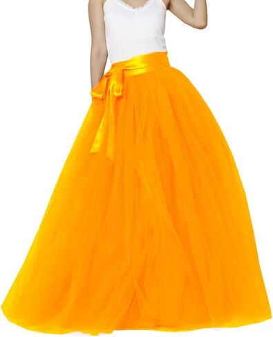 EllieHouse Womens Long Tutu Party Evening Tulle Skirt PC05 in Saudi Arabia