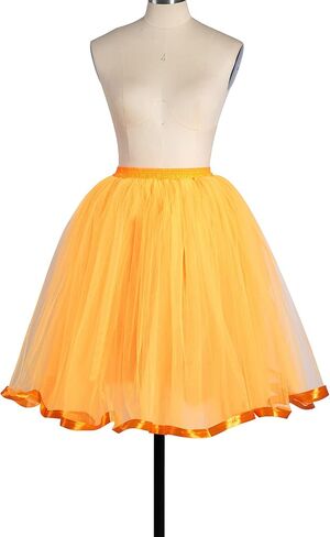 MisShow Womens Rainbow Tutu Skirt Layered Tulle Skirt Girls Colorful Halloween Costumes Tutu in Saudi Arabia