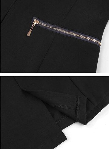 Genhoo Women's Long Sleeve Blazer Open Front Cardigan Jacket Work Office Blazer with Zipper Pockets S-3XL in Saudi Arabia