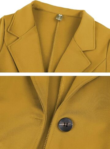 Genhoo Women's Long Sleeve Blazer Open Front Cardigan Jacket Work Office Blazer with Zipper Pockets S-3XL in Saudi Arabia