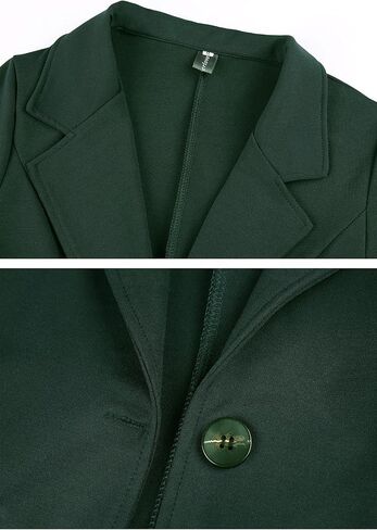 Genhoo Women's Long Sleeve Blazer Open Front Cardigan Jacket Work Office Blazer with Zipper Pockets S-3XL in Saudi Arabia