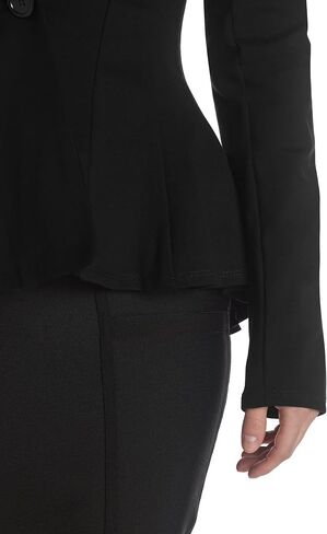 Hybrid Women's Casual Work Office Dressy Double Notch Lapel Sharp Shoulder Pad Single Button Peplum Comfy Blazer in Saudi Arabia