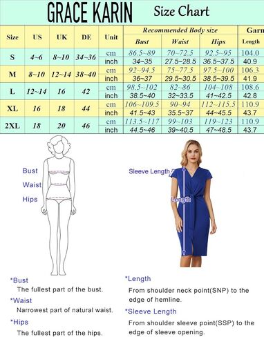 GRACE KARIN المرأة الصيف فساتين متوسطة الطول كم كاب التعادل الخصر فستان العمل شق الخامس الرقبة Bodycon فستان الأعمال ملابس غير رسمية in Kuwait