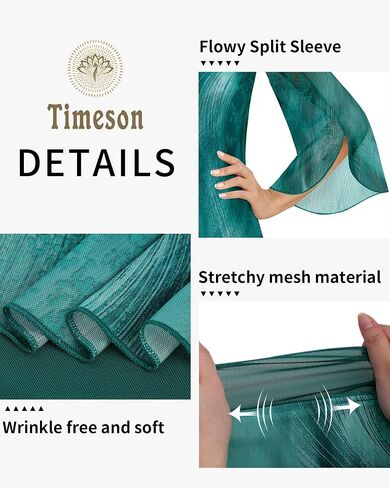 Timeson Women's 3/4 Sleeve Floral Blouses Shirts | Double Layers, V Neck, Dressy, Tunics, Tops in Saudi Arabia