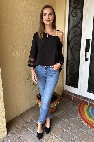 Women's Casual Floral Blouse Batwing Sleeve Loose Fitting Shirts Boho Knot Front Tops in Kuwait