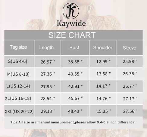 بلوزة نسائية كاجوال من KAYWIDE برقبة على شكل حرف V فضفاضة ومطبوعة بالزهور وأكمام طويلة للشاطئ in Kuwait