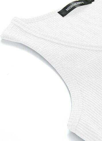 MEROKEETY Womens V Neck Tank Tops Summer Sleeveless Ribbed Button Casual Henley Shirts in Saudi Arabia