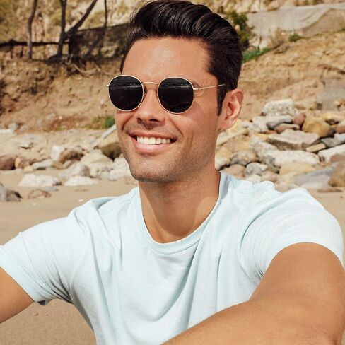 WearMe Pro - Reflective Lens Round Trendy Sunglasses in Saudi Arabia