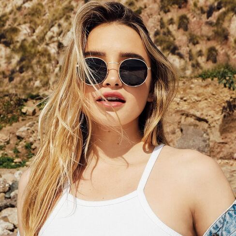 WearMe Pro - Reflective Lens Round Trendy Sunglasses in Saudi Arabia