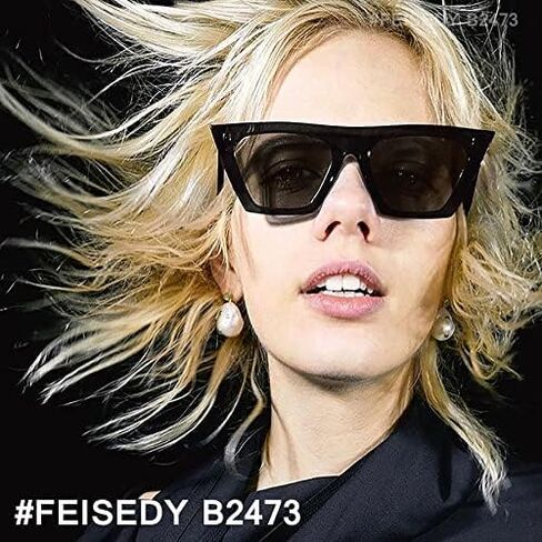 FEISEDY Vintage Square Cat Eye Sunglasses Women Trendy Cateye Sunglasses B2473 in Saudi Arabia