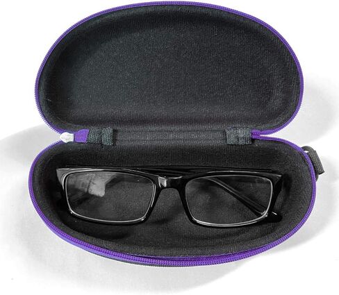 alladaga 3 Pack Zipper Shell Eyeglasses and Sunglasses Case with Plastic Carabiner Hook in Kuwait
