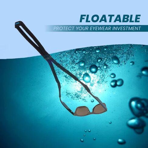 Floating Sunglass Straps (3 Pack) - Adjustable Floating Eyeglass Lanyards - With Bonus Cleaning Cloth - 3 Pack in Kuwait